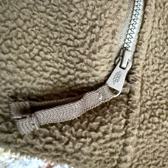 Free People Hit The Slopes Fleece Jacket Olive Green XS - Picture 4 of 8